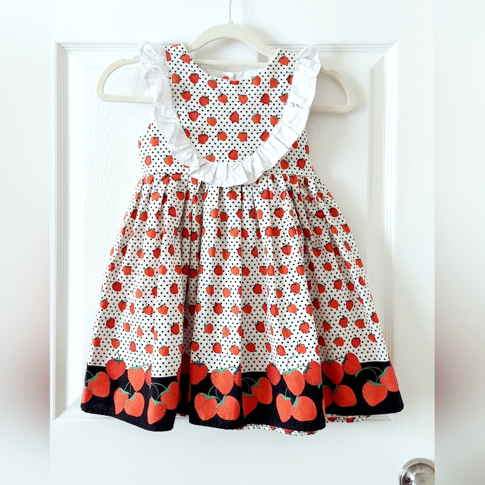 Custom-made Strawberry Theme Ruffle Dress
